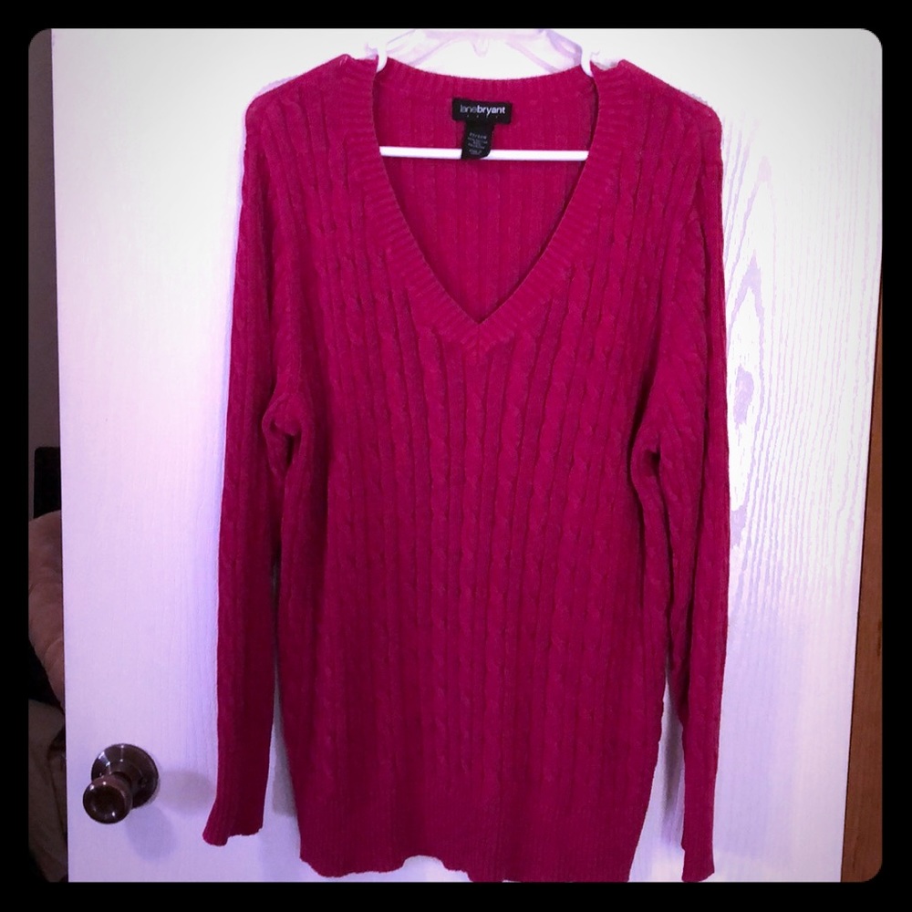 Lane Bryant pink sweater size 22/24W